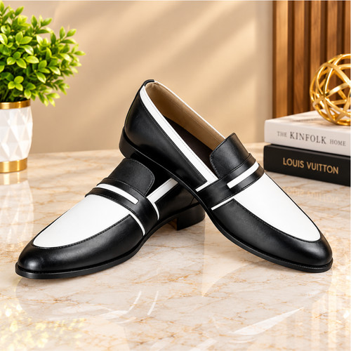 Men genuine leather loafers - genuine,