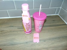 Sailor Moon - Luna & Artemis Anime Pink Cup/Straw Stainless Steel Water Bottle