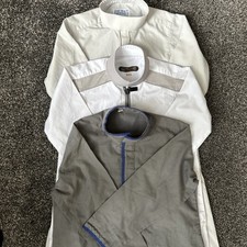 Boys 3X Bundle Zipped thobes Jubbha Grey White 32S Embroidered slim fit