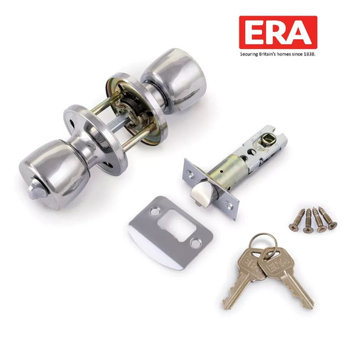 Era chrome entrance door knobs - entrance,