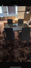 Grey Dining Table With X4 Chairs
