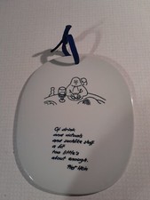 Vintage Royal Copenhagen Fajance Wall Hanging Denmark porcelain Wall Art