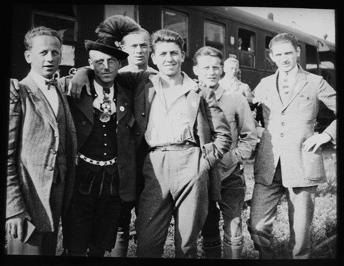Magic lantern slide group near - lantern,