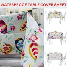 Waterproof Oilcloth Table Cover Cloth Protector Wipe Clean Furniture PVC Vinyl