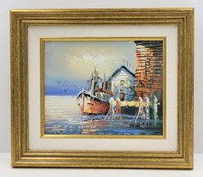 Framed Oil on Canvas Painting