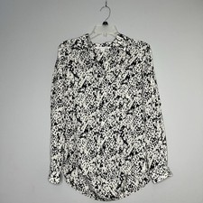 Diane von Furstenberg Women's Silk Button Down Blouse Size 2 Small Snake Print