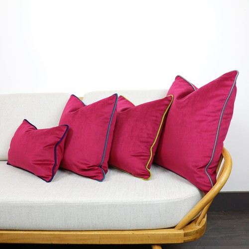 Cerise pink plush velvet - cerise,