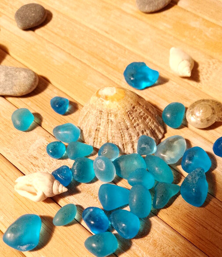Small pieces aqua - 10, blue