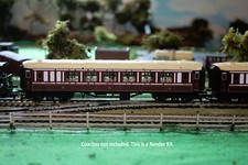 Caledonian Coach 'OO' Chocolate Plum RENDER KIT Hornby Triang Pullman R228 x 1