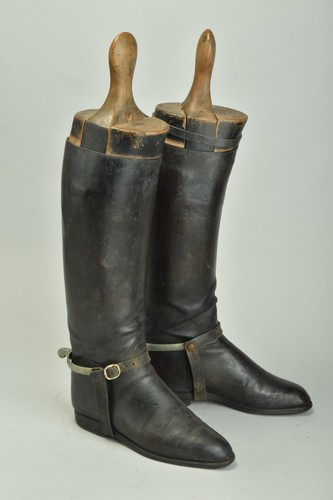 Leather riding boots spurs - riding, spurs,