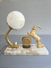 French Art Deco light & clock