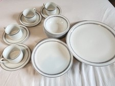 Tienshan Royal Thailand Dinner Service Set 26 Items In Total Black White China