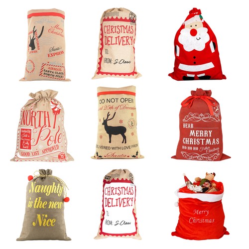 Christmas sacks large - large, xmas