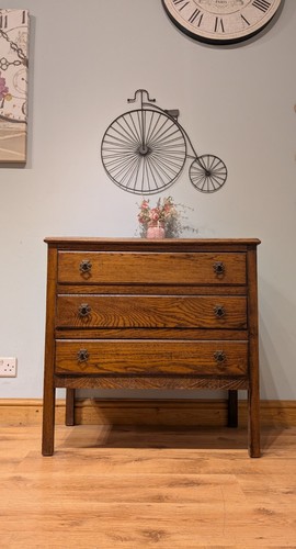 Vintage oak chest drawers - chest,