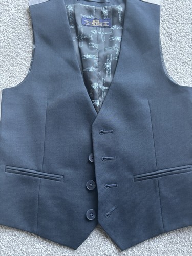 Boys navy blue waistcoat age - blue,