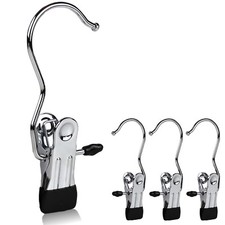 The Hanger Store™ Metal Coat Hangers, Single Clip for Scarf, Belt, Glove, Shoe