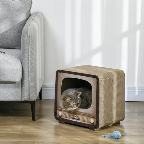 Vintage shaped cat house - vintage, tv-shaped