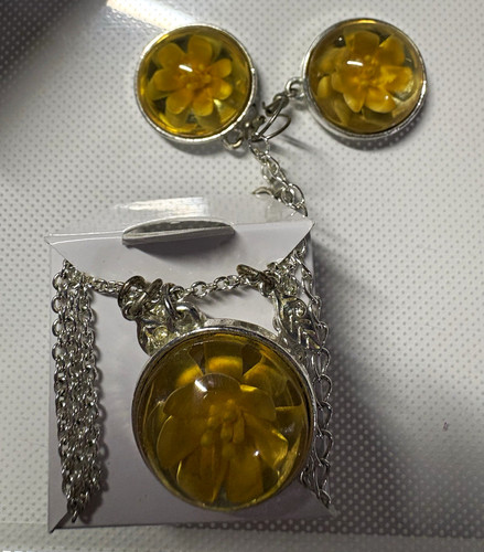 Silver plated resin yellow - silver,