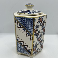 Masons Ironstone - Applique - Hexagonal Lidded Jar / Caddy  *flawed