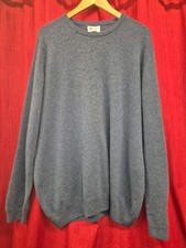 Johnstons of Elgin Men's Pure Cashmere Blue Jumper Size XL -CG E14