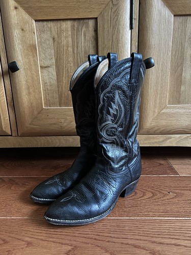 Tony lama black almond - tony, toe