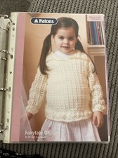 Baby / Girls Knitting PATTERN Patons  3487 Lacy Tunic  0-4 Years Dk Wool