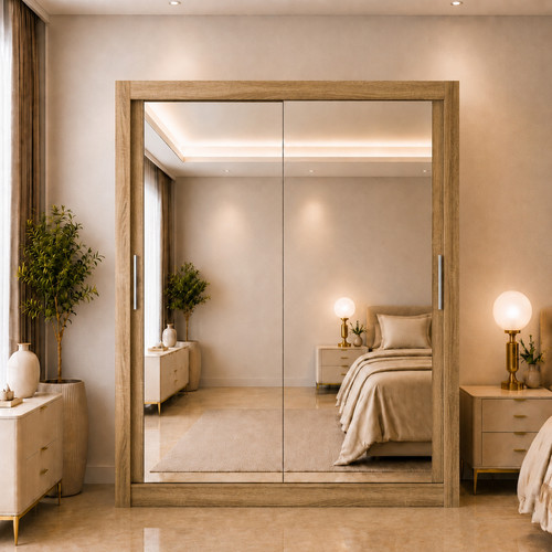 Maple full mirror - mirror, door