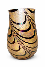 VTG Iridescent Swirl Art Glass