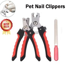 Pet Nail Clippers Dog Grooming Trimmer With Guard Cat Animal Claw Size UK