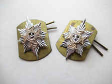 Worcestershire & Sherwood Foresters Regiment Pair of Staybrite Collar Badges