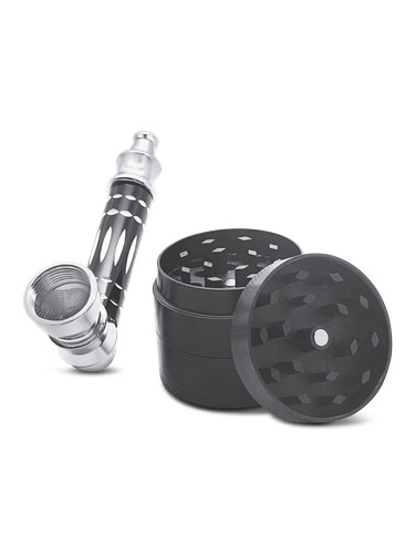 Metal grinder and pipe - and, set