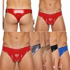 Mens Faux Leather Bikini