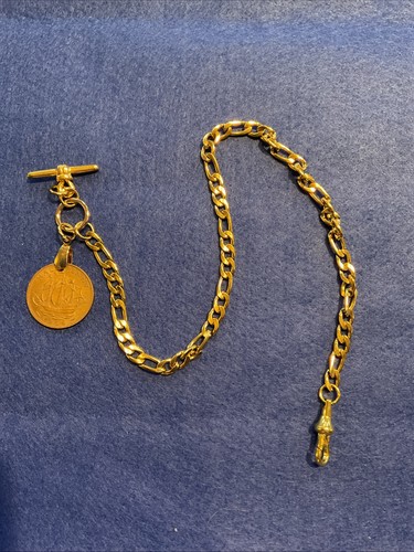 Gold plated single albert - plated,