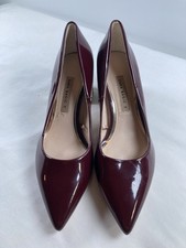 Zara Basic Burgundy Block Heel