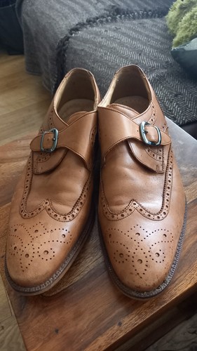 Men monk strap style tan - men's,