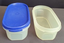Pair of Small Tupperware 500 ml storage containers (1611) with 1 blue lid (1616)