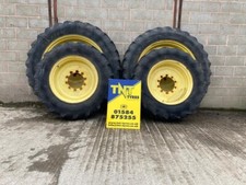SET OF 380/90R46 BKT & 380/85R30 TAURUS TYRES ON ROW CROP WHEELS 