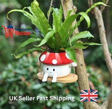 Cute Swing Mushroom Flower Pot