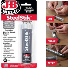J-B Weld SteelStik Epoxy Putty For All Metal Surfaces Wet Dry Chemical Resistant