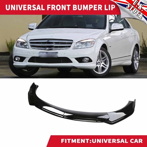 Gloss black front bumper lip - gloss,