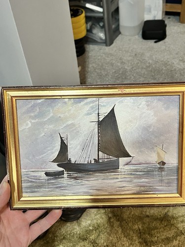 Original vintage oil painting - vintage,