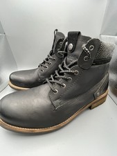 Wrangler Yuma Men's Leather Boots - Black - Lace Up Combat UK12 EU46