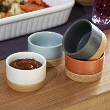 Set of 4 Two Tone Stoneware