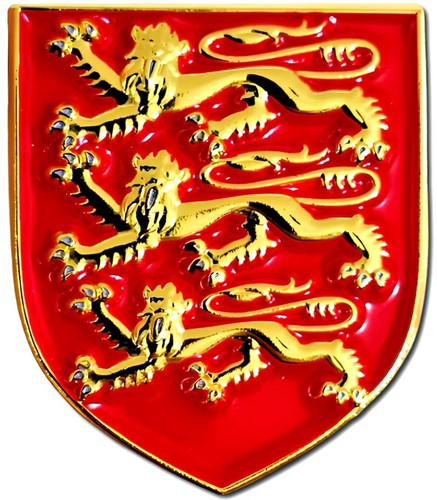 Three lions shield pin badge - lions,