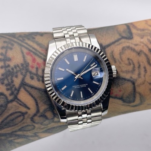 Custom mod 39mm blue dial - custom,