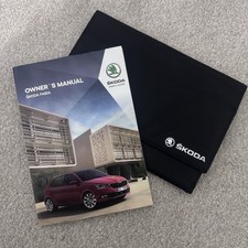 Genuine 2020 Skoda Fabia Owners Manual Handbook & Wallet Case