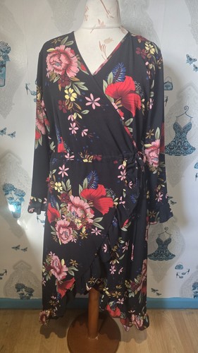 Pretty black red floral side - pretty,