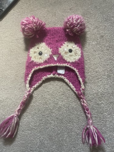Kids knitted owl hat - kids, 4-8