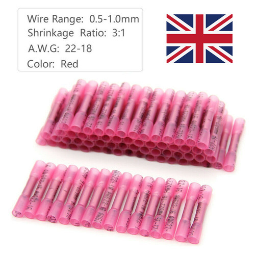 300pcs red heat shrink - heat, butt
