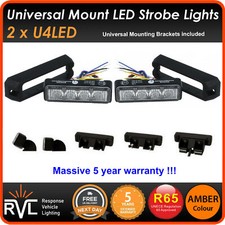 2x 4LED 12/24V Yellow Amber